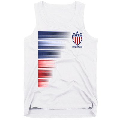 Made In USA Soccer Team Flag Tank Top