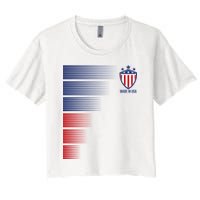 Made In USA Soccer Team Flag Women's Crop Top Tee
