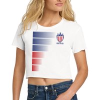 Made In USA Soccer Team Flag Women's Crop Top Tee