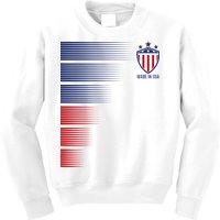 Made In USA Soccer Team Flag Kids Sweatshirt