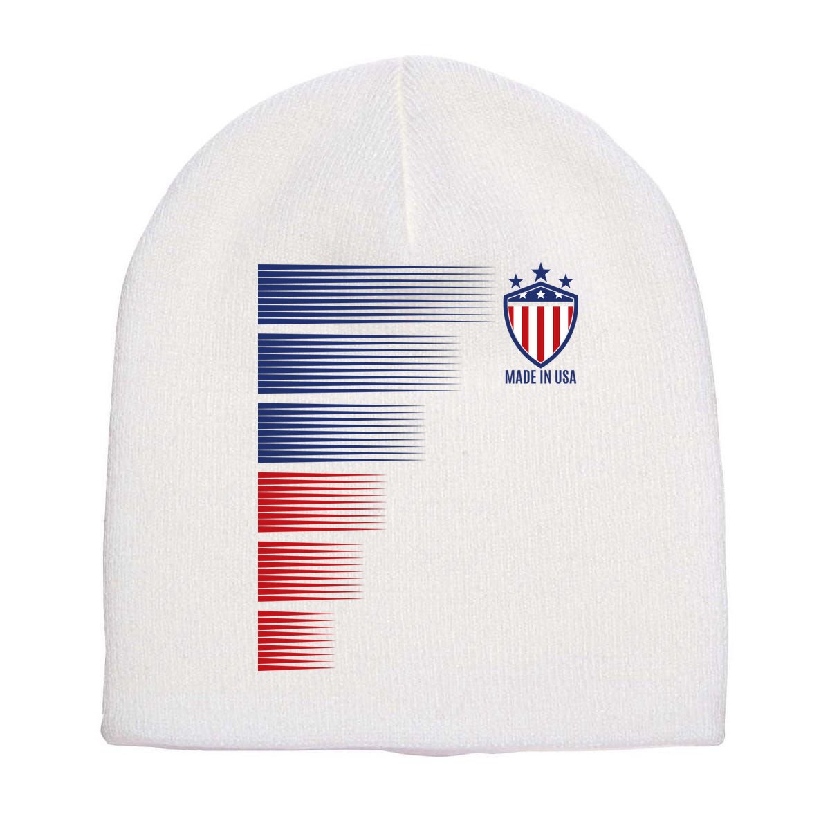 Made In USA Soccer Team Flag Short Acrylic Beanie
