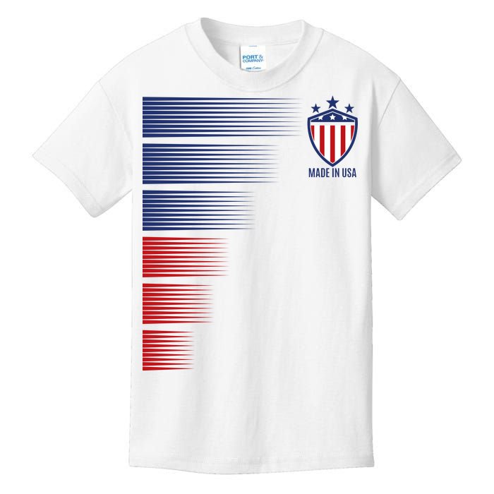 Made In USA Soccer Team Flag Kids T-Shirt