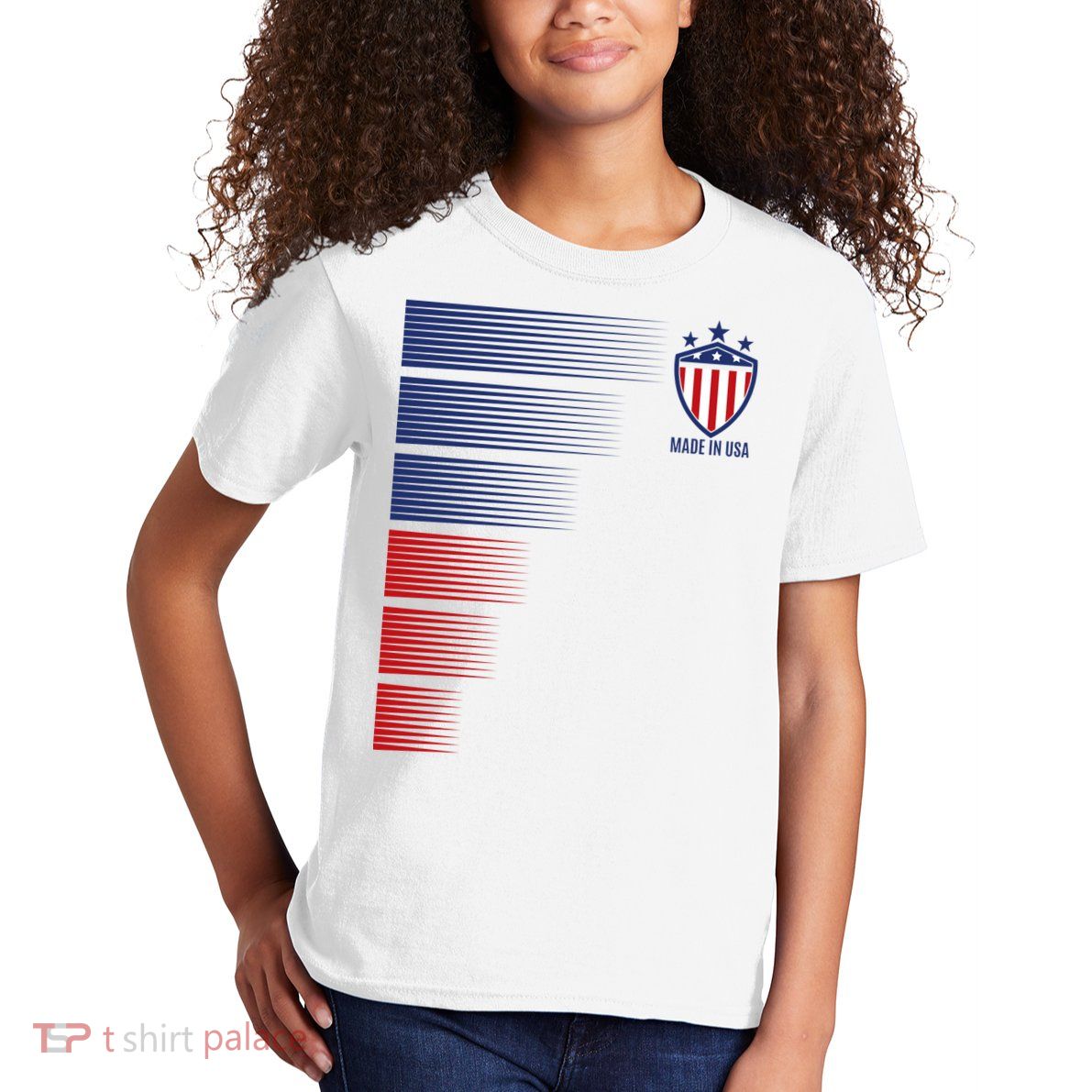 Made In USA Soccer Team Flag Kids T-Shirt
