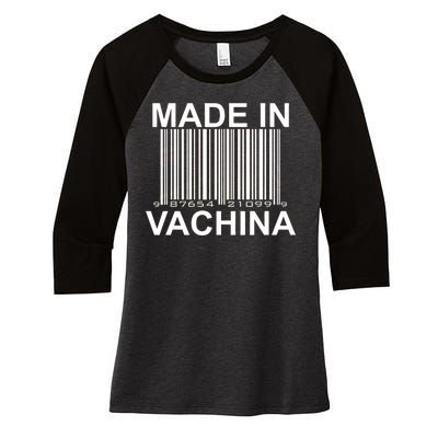 Made In Vachina  Women's Tri-Blend 3/4-Sleeve Raglan Shirt