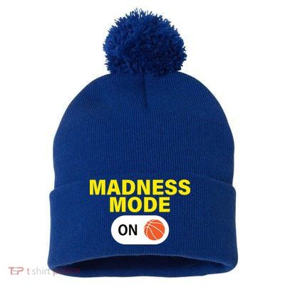 Madness Mode ON Pom Pom 12in Knit Beanie