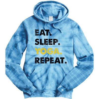 Meditate Asanas Eat Sleep Yoga Repeat Gift Tie Dye Hoodie