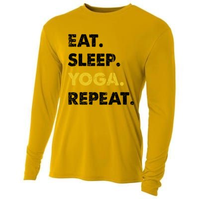 Meditate Asanas Eat Sleep Yoga Repeat Gift Cooling Performance Long Sleeve Crew