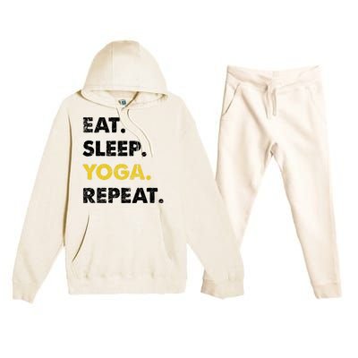 Meditate Asanas Eat Sleep Yoga Repeat Gift Premium Hooded Sweatsuit Set