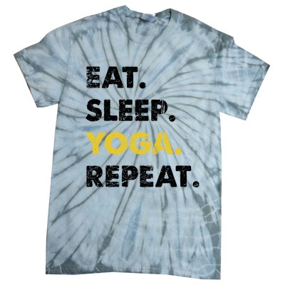 Meditate Asanas Eat Sleep Yoga Repeat Gift Tie-Dye T-Shirt