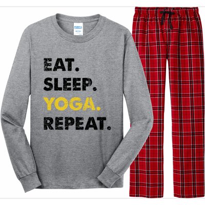 Meditate Asanas Eat Sleep Yoga Repeat Gift Long Sleeve Pajama Set