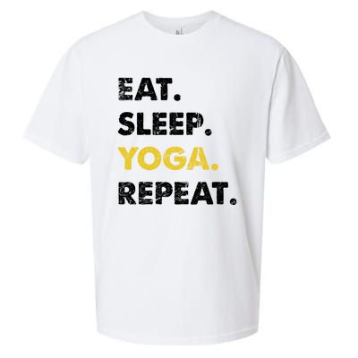 Meditate Asanas Eat Sleep Yoga Repeat Gift Sueded Cloud Jersey T-Shirt