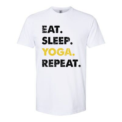 Meditate Asanas Eat Sleep Yoga Repeat Gift Softstyle® CVC T-Shirt