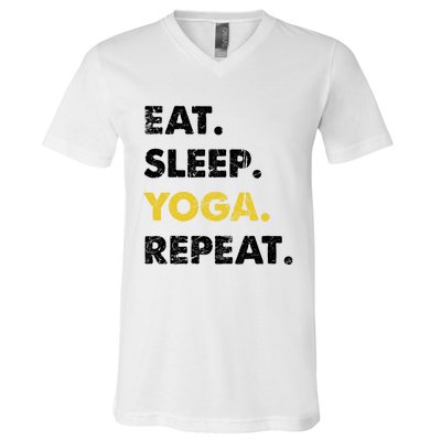 Meditate Asanas Eat Sleep Yoga Repeat Gift V-Neck T-Shirt