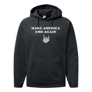 Make America Emo Again Funny Punk Band Performance Fleece Hoodie