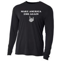 Make America Emo Again Funny Punk Band Cooling Performance Long Sleeve Crew