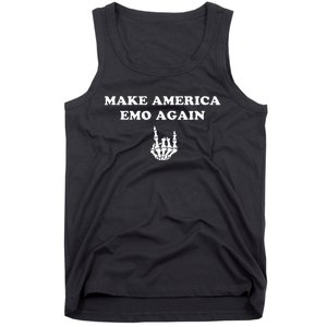 Make America Emo Again Funny Punk Band Tank Top