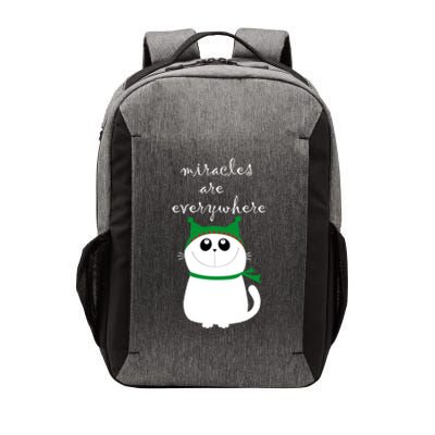 Miracles Are Everywhere Cute Xmas Cat Design Christmas Gift Funny Gift Vector Backpack