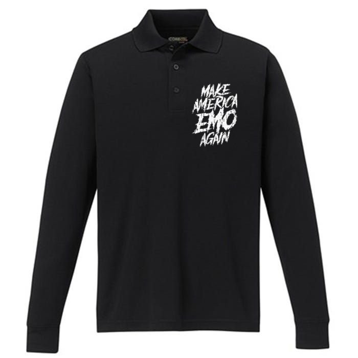 Make America Emo Again Emo Culture Performance Long Sleeve Polo