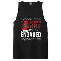 Merry And Engaged 2025 Red Plaid Matching Christmas Couple PosiCharge Competitor Tank