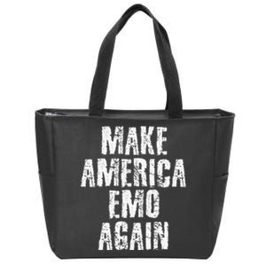 Make America Emo Again Funny Goth Us Zip Tote Bag