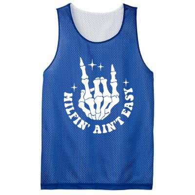 Milfin AinT Easy Funny Groovy Hot Mom Saying MotherS Day Great Gift Mesh Reversible Basketball Jersey Tank