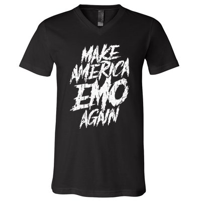 Make America Emo Again Emo Culture V-Neck T-Shirt