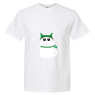 Miracles Are Everywhere Cute Xmas Cat Design Christmas Gift Garment-Dyed Heavyweight T-Shirt