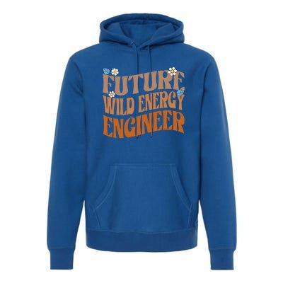 Melanated Afro Future Wind Energy Engineer Gift Premium Hoodie