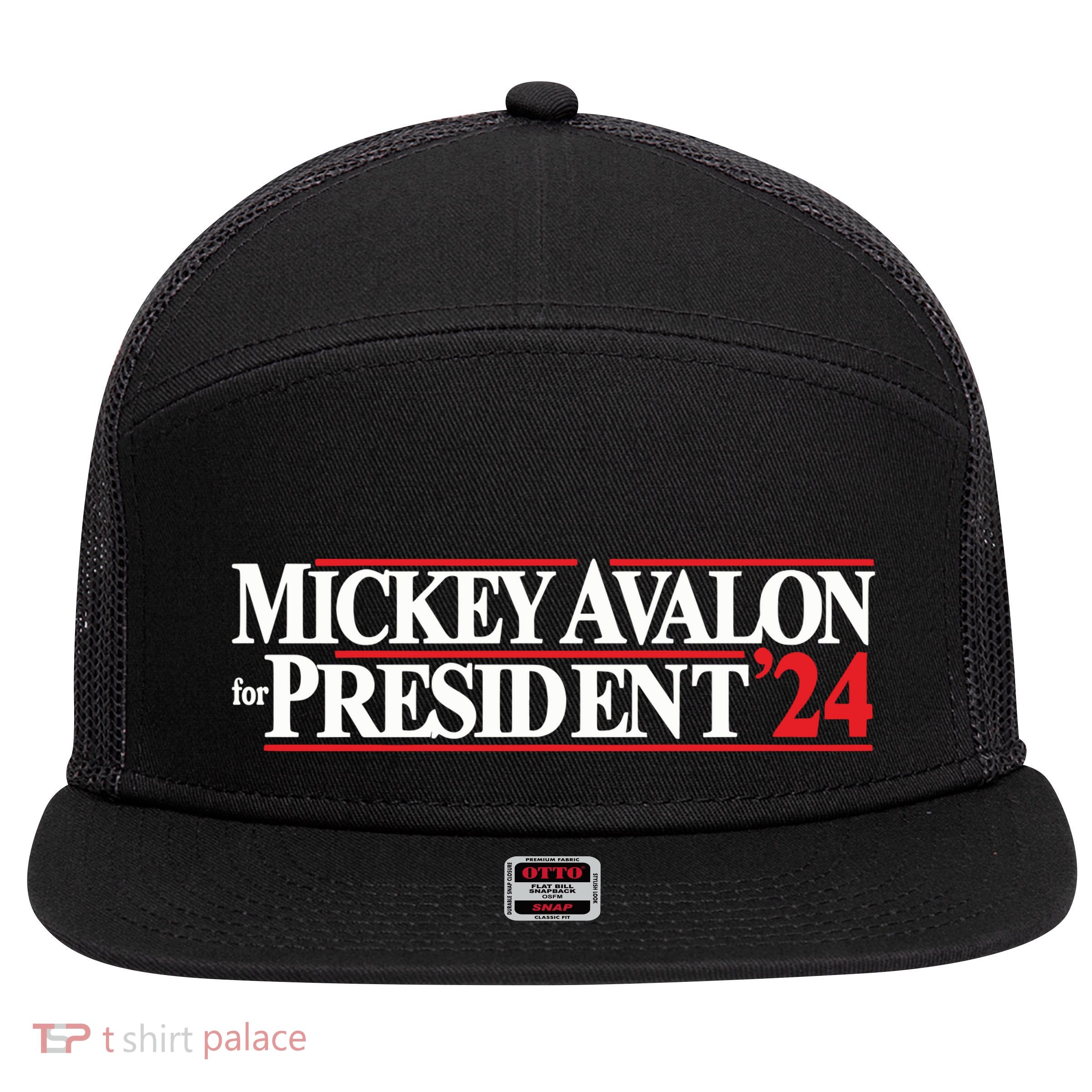 Mickey Avalon For President ‘24 7 Panel Mesh Trucker Snapback Hat