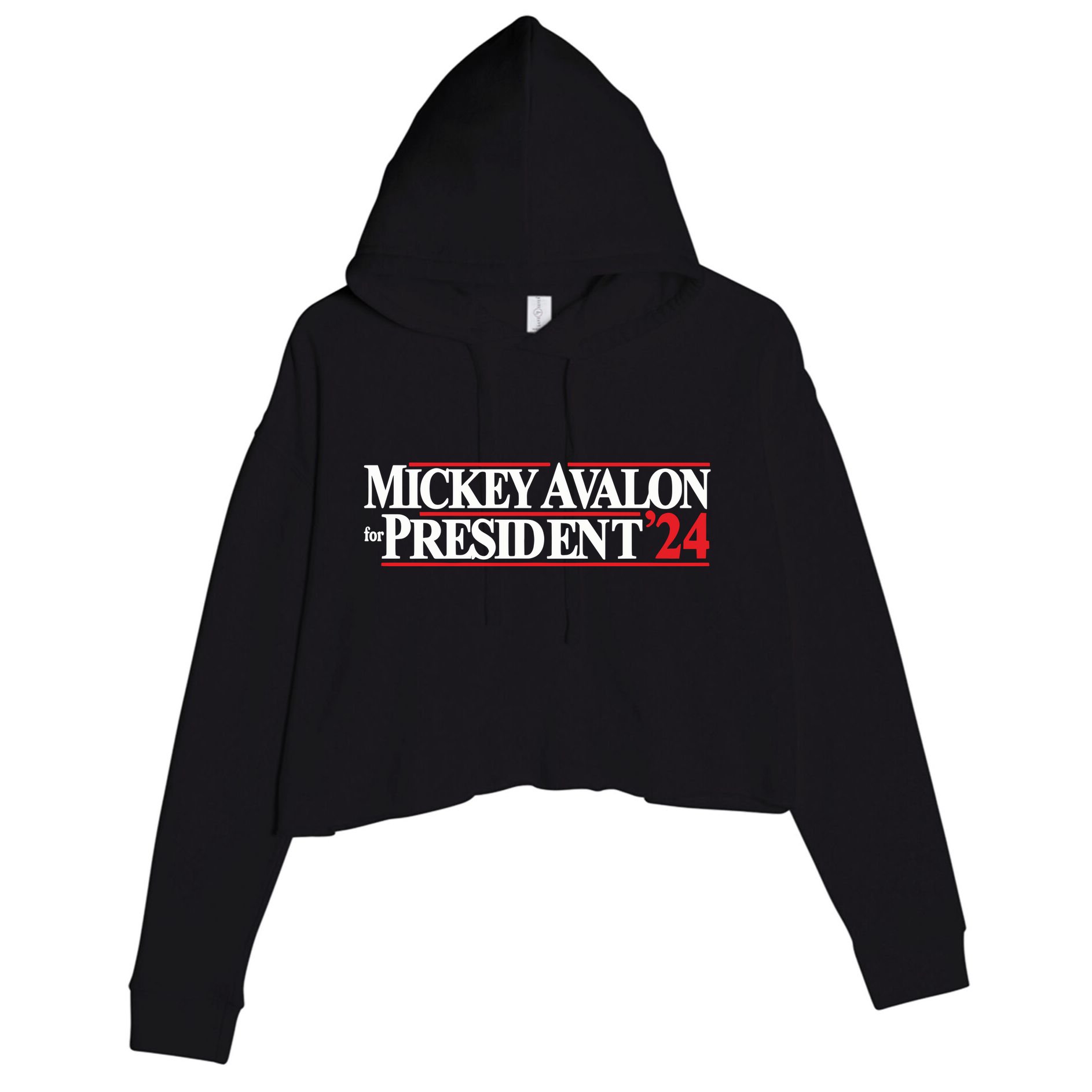 Mickey Avalon For President ‘24 Crop Fleece Hoodie