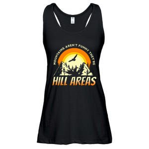 Mountains ArenT Funny TheyRe Hill Areas Funny Dad Joke Pun Ladies Essential Flowy Tank