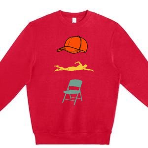 Montgomery Alabama Folding Chair Premium Crewneck Sweatshirt