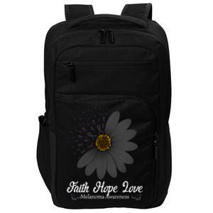 Melanoma Awareness Faith Hope Love Black Ribbon Support Gift Cute Gift Impact Tech Backpack