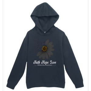 Melanoma Awareness Faith Hope Love Black Ribbon Support Gift Cute Gift Urban Pullover Hoodie