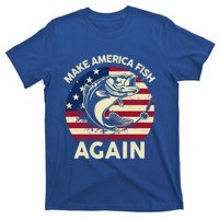 Make America Fishing Again Gift 4th Of July Funny Bass Fish Gift T-Shirt