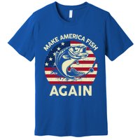 Make America Fishing Again Gift 4th Of July Funny Bass Fish Gift Premium T-Shirt