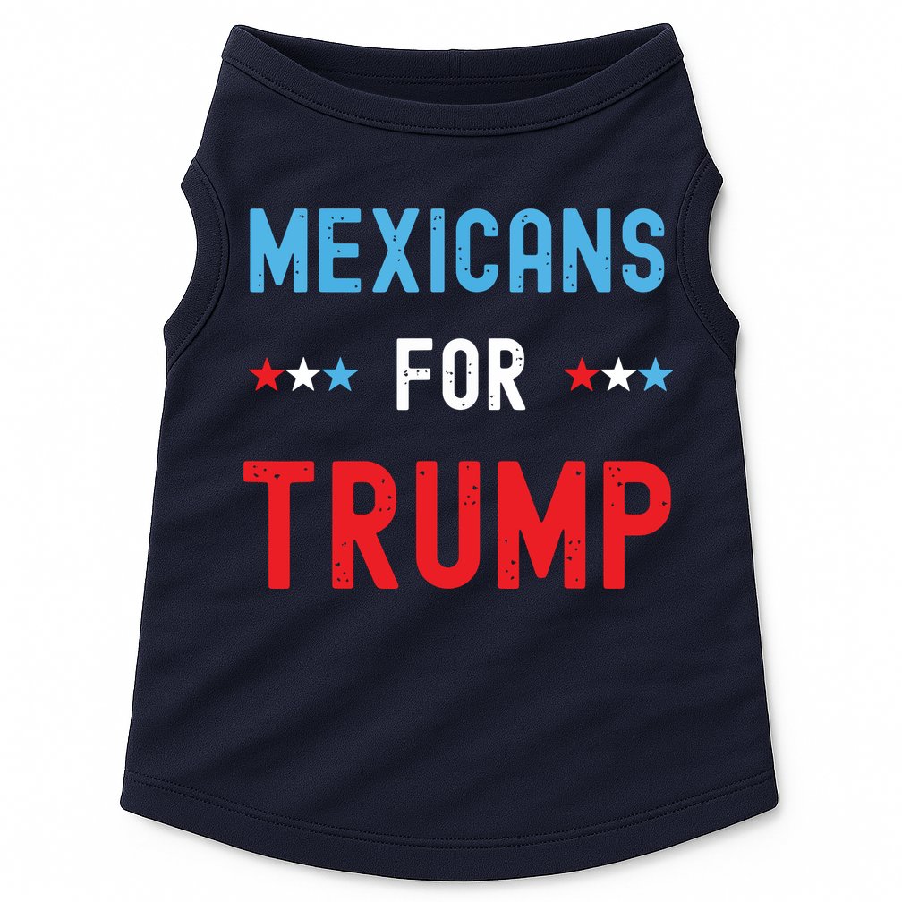 Mexican Americans For Trump Hispanic Vote Republican Gift Doggie Tank