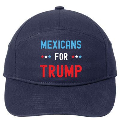 Mexican Americans For Trump Hispanic Vote Republican Gift 7-Panel Snapback Hat