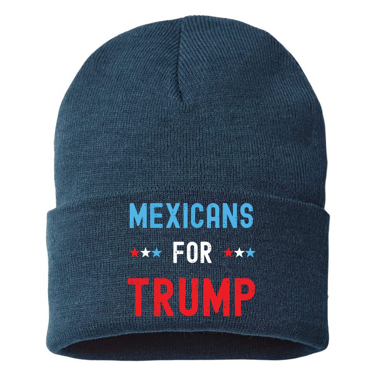 Mexican Americans For Trump Hispanic Vote Republican Gift Sustainable Knit Beanie