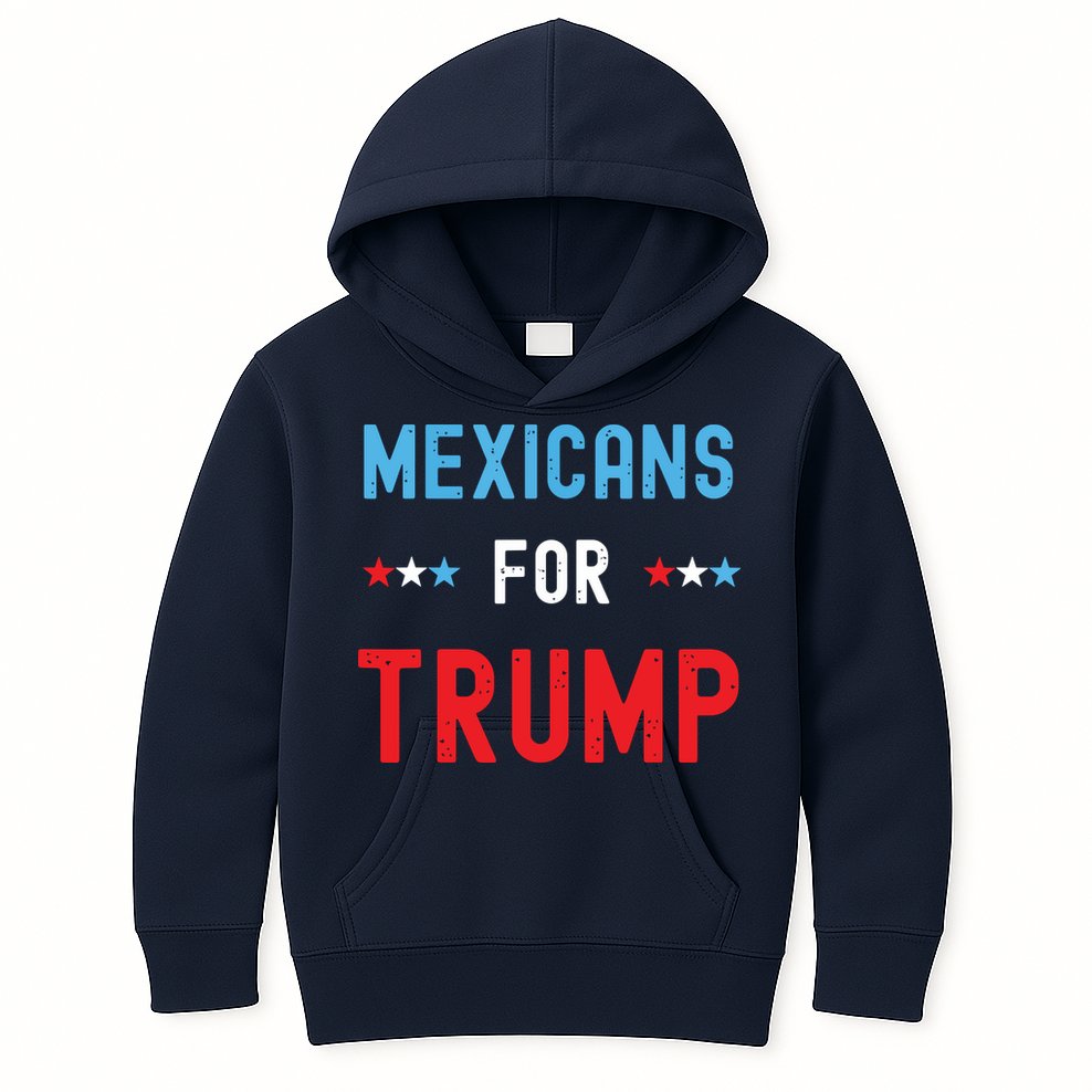 Mexican Americans For Trump Hispanic Vote Republican Gift Kids Hoodie