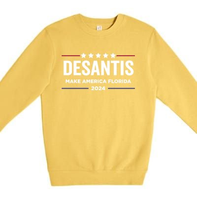 Make America Florida Desantis 2024 Election Trump 2024 Meaningful Gift Premium Crewneck Sweatshirt