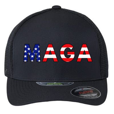 Maga American Flag Flexfit Unipanel Trucker Cap
