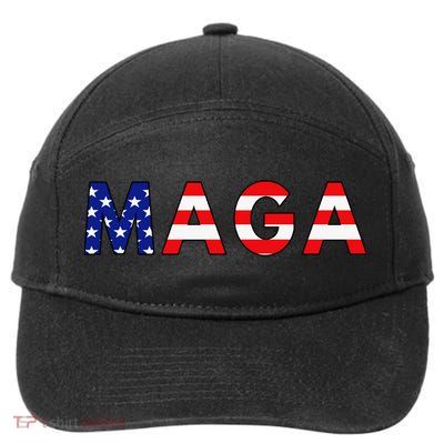 Maga American Flag 7-Panel Snapback Hat