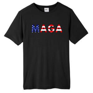 Maga American Flag Tall Fusion ChromaSoft Performance T-Shirt