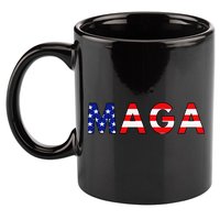 Maga American Flag 11oz C Handle Ceramic Mug
