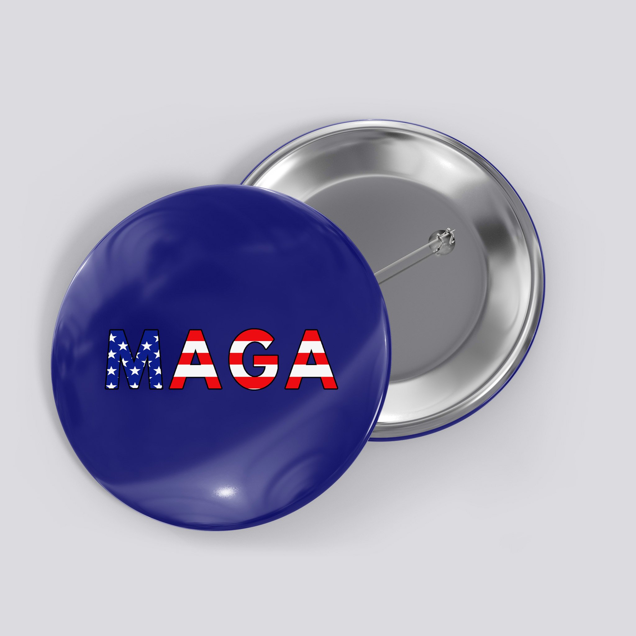 Maga American Flag Button