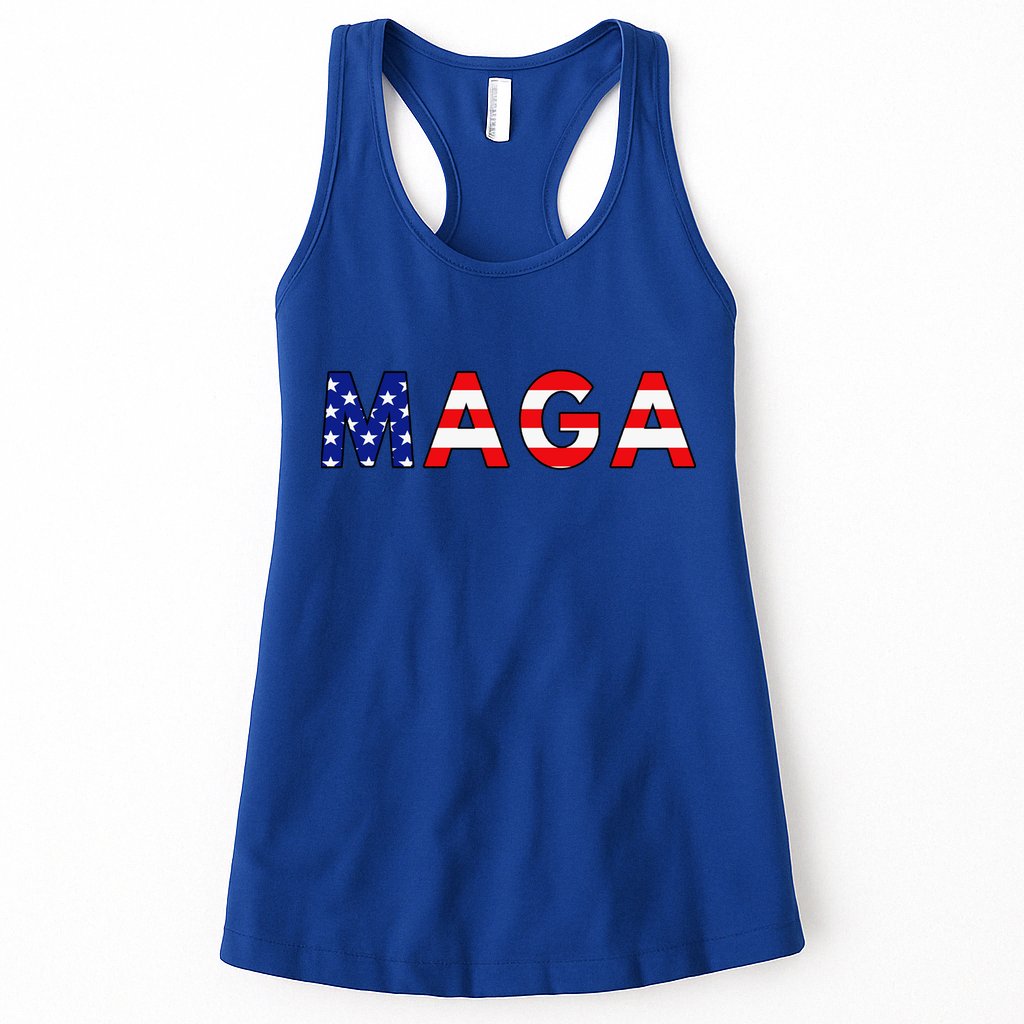 Maga American Flag Womens Tank Top