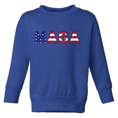 Maga American Flag Toddler Sweatshirt