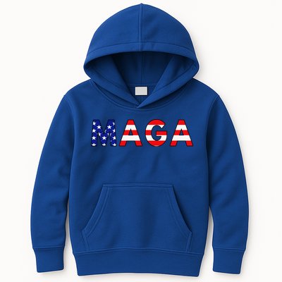 Maga American Flag Kids Hoodie
