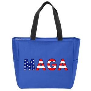 Maga American Flag Zip Tote Bag